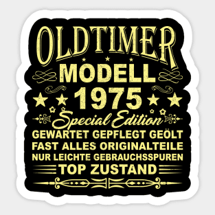 OLDTIMER MODELL BAUJAHR 1975 Sticker